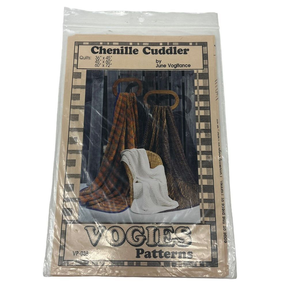 Chenille Cuddler Blanket Quilt Pattern by Vogies Patterns Flannel Quilting